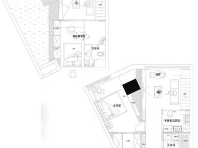 80平loft北欧风层高4.8米，撞色冲击视觉，20W花得值