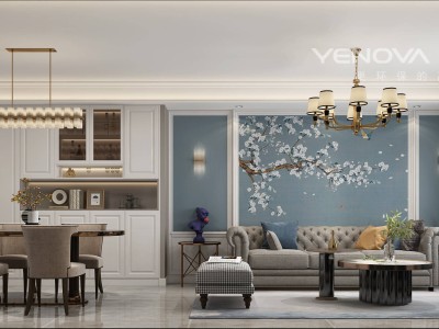 唐山玖中堂132平米美式装修风格效果案例|业之峰装饰