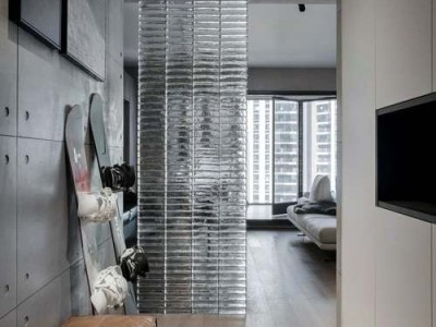 130平黑白灰设计案例，时尚又高级的搭配，大气有范儿（现代黑白灰简约风格）