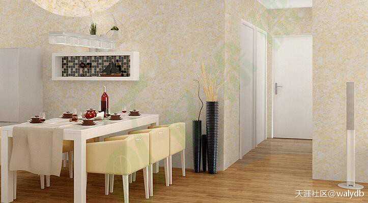 新型内墙装修材料墙衣效果展示