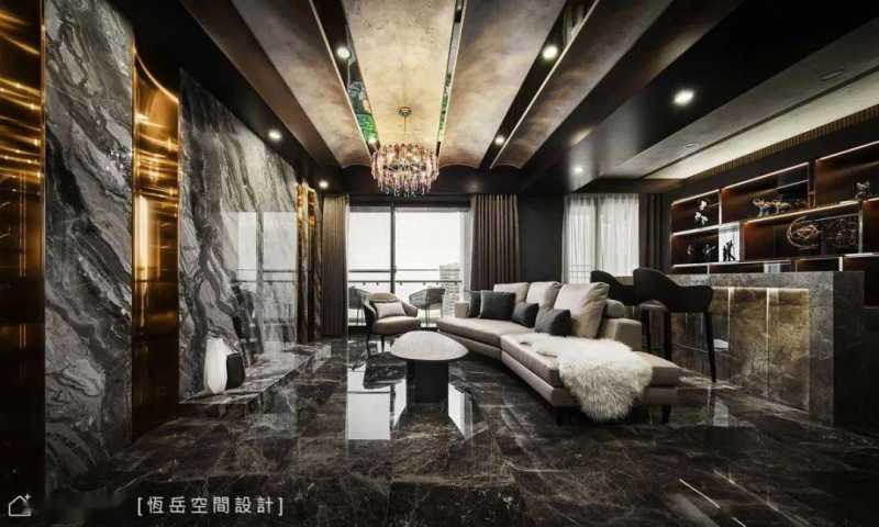 99平，移景入室 荡漾金色波光为家景│奢华风│