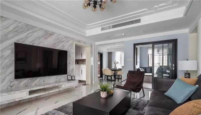 电视背景墙应该这样设计，你家只是电视挂墙上！