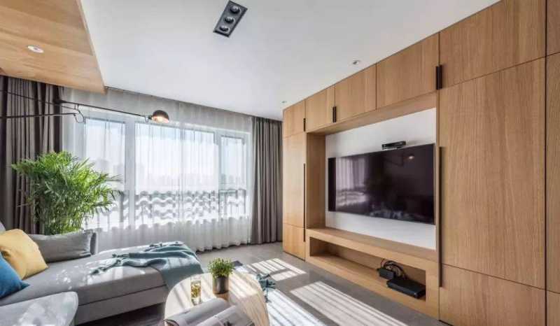 电视背景墙应该这样设计，你家只是电视挂墙上！