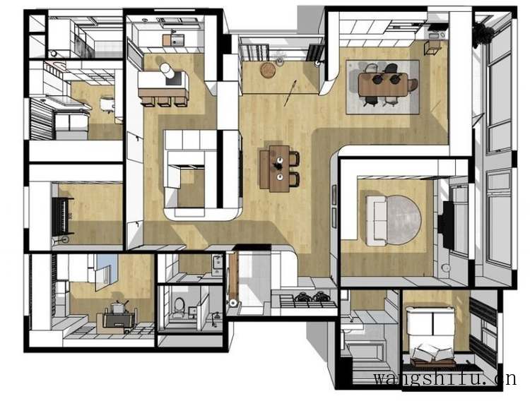 30年老房再次翻新，从破败到223㎡的大宅，比新房抢手比豪宅阔气 旧房翻新 第2张 30年老房再次翻新，从破败到223㎡的大宅，比新房抢手比豪宅阔气 旧房翻新 粉刷匠第2张