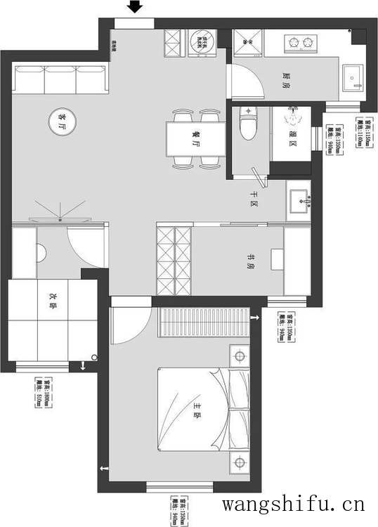 旧房改造：53㎡老破小能有三房？再也不用怕生二胎住不下了 旧房翻新 第7张 旧房改造：53㎡老破小能有三房？再也不用怕生二胎住不下了 旧房翻新 粉刷匠第7张