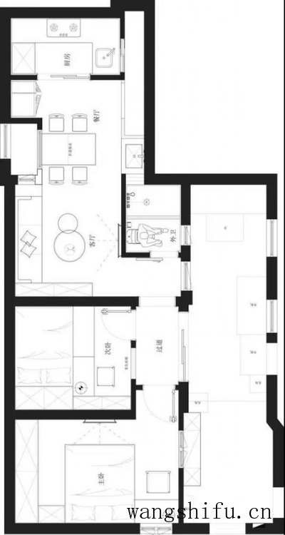 为了父母，他花30万爆改47㎡平房，完工效果确实让人大开眼界 旧房翻新 第3张 为了父母，他花30万爆改47㎡平房，完工效果确实让人大开眼界 旧房翻新 粉刷匠第3张