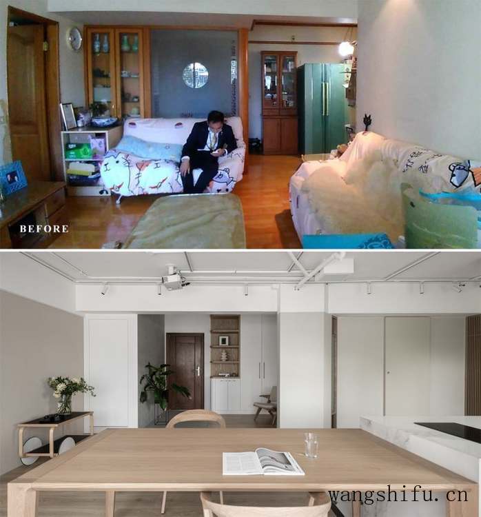 夫妻俩改造30年前的老房，82㎡空间利用到极致，这种敞亮感真棒 旧房翻新 第4张 夫妻俩改造30年前的老房，82㎡空间利用到极致，这种敞亮感真棒 旧房翻新 粉刷匠第4张