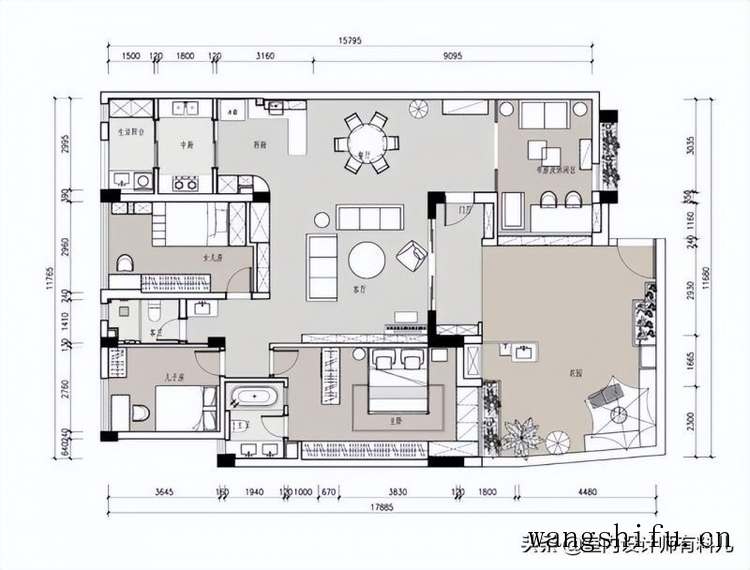 165㎡老房，本想阴暗逼仄，无法挽救，没想到装修改造后美成这样 旧房翻新 第3张 165㎡老房，本想阴暗逼仄，无法挽救，没想到装修改造后美成这样 旧房翻新 粉刷匠第3张