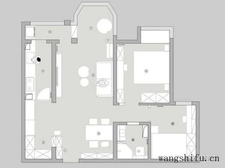 95㎡两室旧房改造，年轻人极简新家 旧房翻新 第4张 95㎡两室旧房改造，年轻人极简新家 旧房翻新 粉刷匠第4张