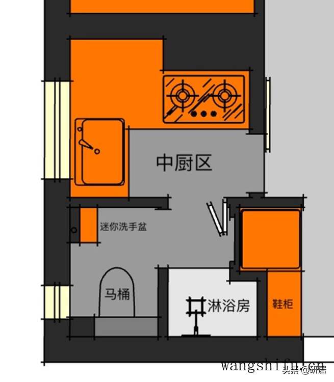 ​60㎡的老破小，住着三代人，挤出3间卧室，还有大衣帽间和书房 旧房翻新 第8张 ​60㎡的老破小，住着三代人，挤出3间卧室，还有大衣帽间和书房 旧房翻新 粉刷匠第8张