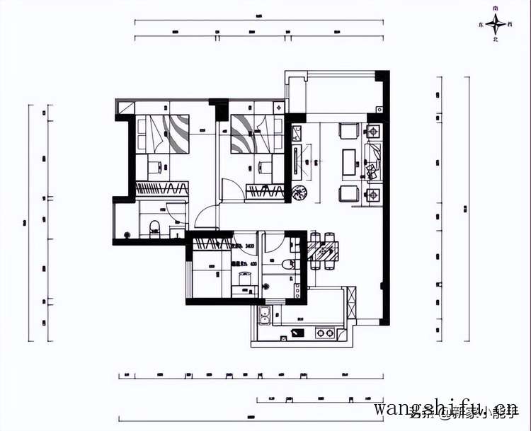 90平经典三房户型，全屋整装灰色调，极简耐看又雅致，分享一下 旧房翻新 第1张 90平经典三房户型，全屋整装灰色调，极简耐看又雅致，分享一下 旧房翻新 粉刷匠第1张