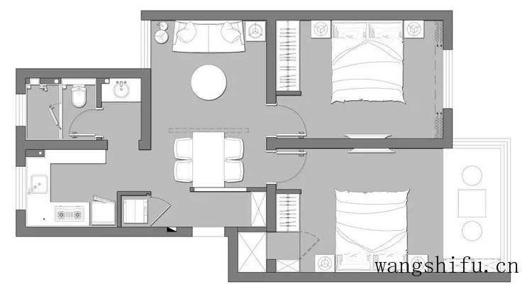 70㎡老房子大变身，优雅轻奢风设计，颜值与功能兼顾 旧房翻新 第2张 70㎡老房子大变身，优雅轻奢风设计，颜值与功能兼顾 旧房翻新 粉刷匠第2张