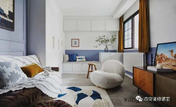 70㎡一室旧房改造，一人独居的蓝色潮流 旧房翻新 第7张 70㎡一室旧房改造，一人独居的蓝色潮流 旧房翻新 粉刷匠第7张