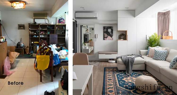 ​65㎡改造出3室2厅+小书房，清爽的北欧风，堪称小户型装修典范 旧房翻新 第3张 ​65㎡改造出3室2厅+小书房，清爽的北欧风，堪称小户型装修典范 旧房翻新 粉刷匠第3张