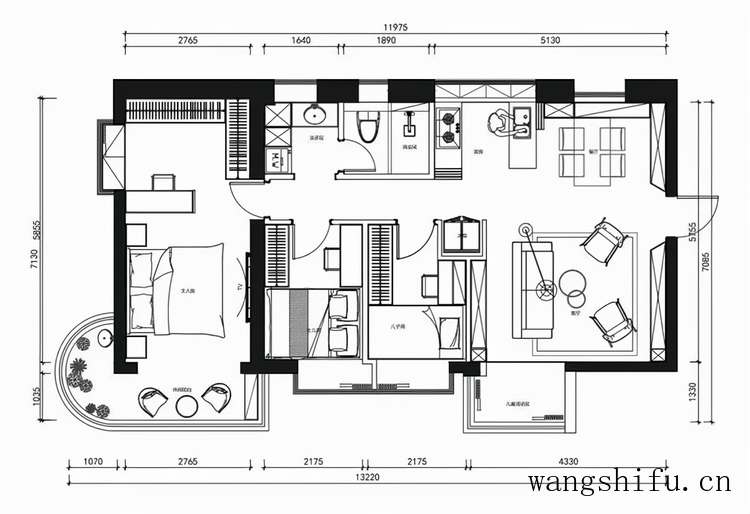 她家仅有75㎡，却因布局巧妙走红，装修效果大气堪比小豪宅 旧房翻新 第2张 她家仅有75㎡，却因布局巧妙走红，装修效果大气堪比小豪宅 旧房翻新 粉刷匠第2张
