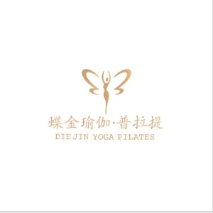 蝶金瑜伽普拉提机构标识