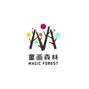 童画森林创新美术教育机构标识
